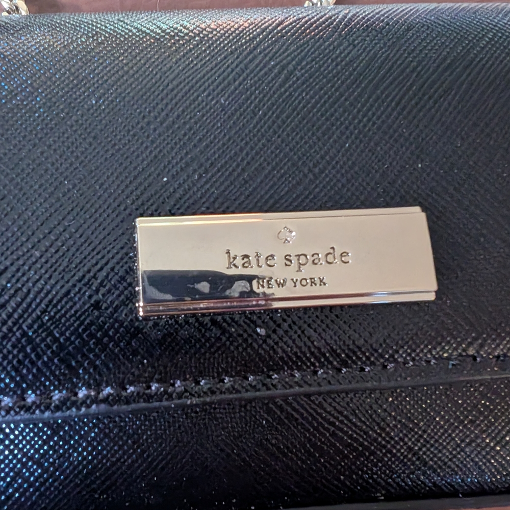 Kate Spade Black Crossbody with Gold Chain - Picture 3 of 7